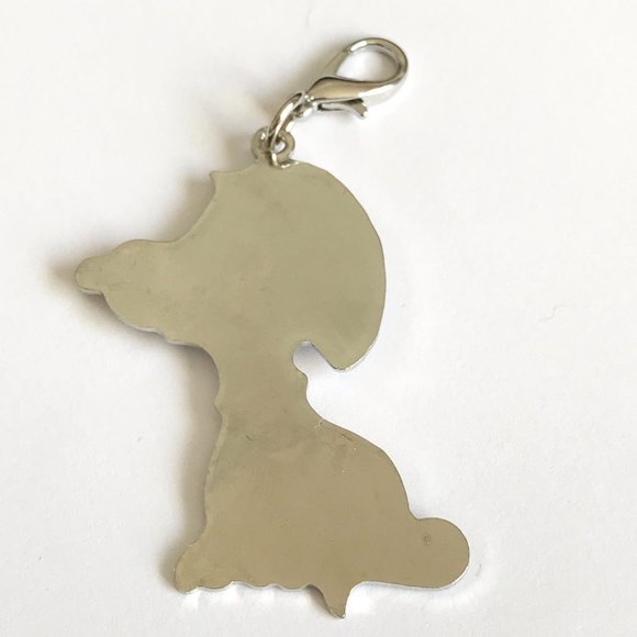 Vintage Snoopy Charm Purse Zipper Pull Silver Plated Peanuts Cartoon Dog Peanuts - Picture 6 of 9
